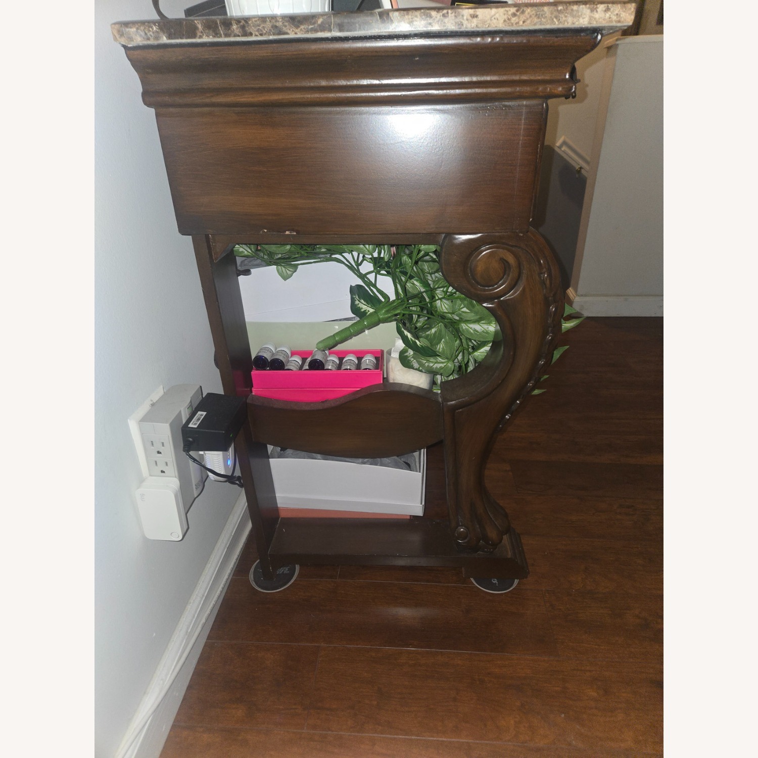 Dark Brown Wood Sideboard - image-3