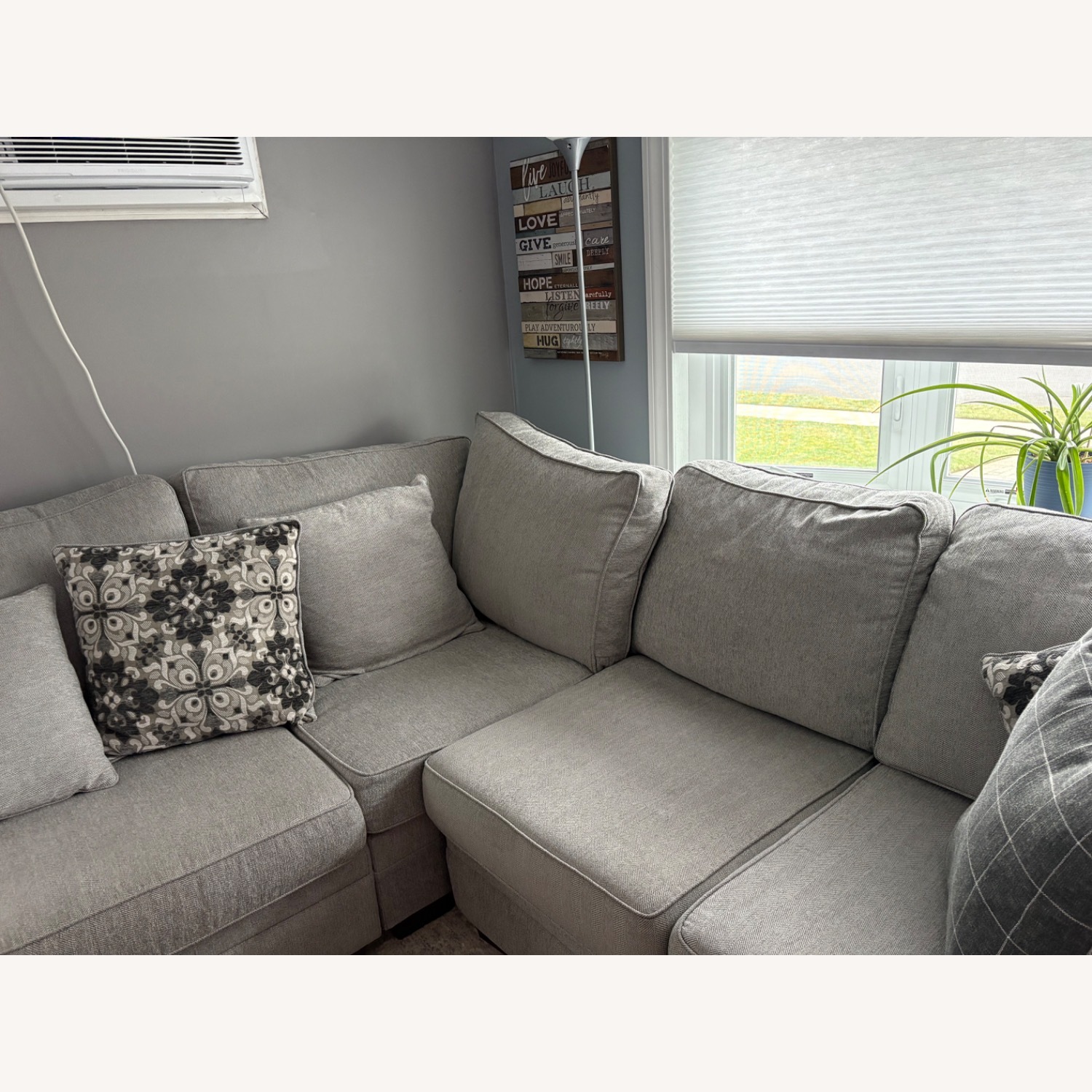Raymour & Flanigan Light Gray 3+ Piece Sectional - image-4
