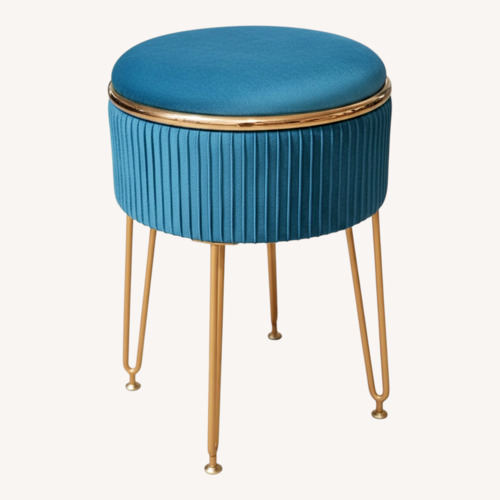 Used Teal Ottoman  for sale on AptDeco