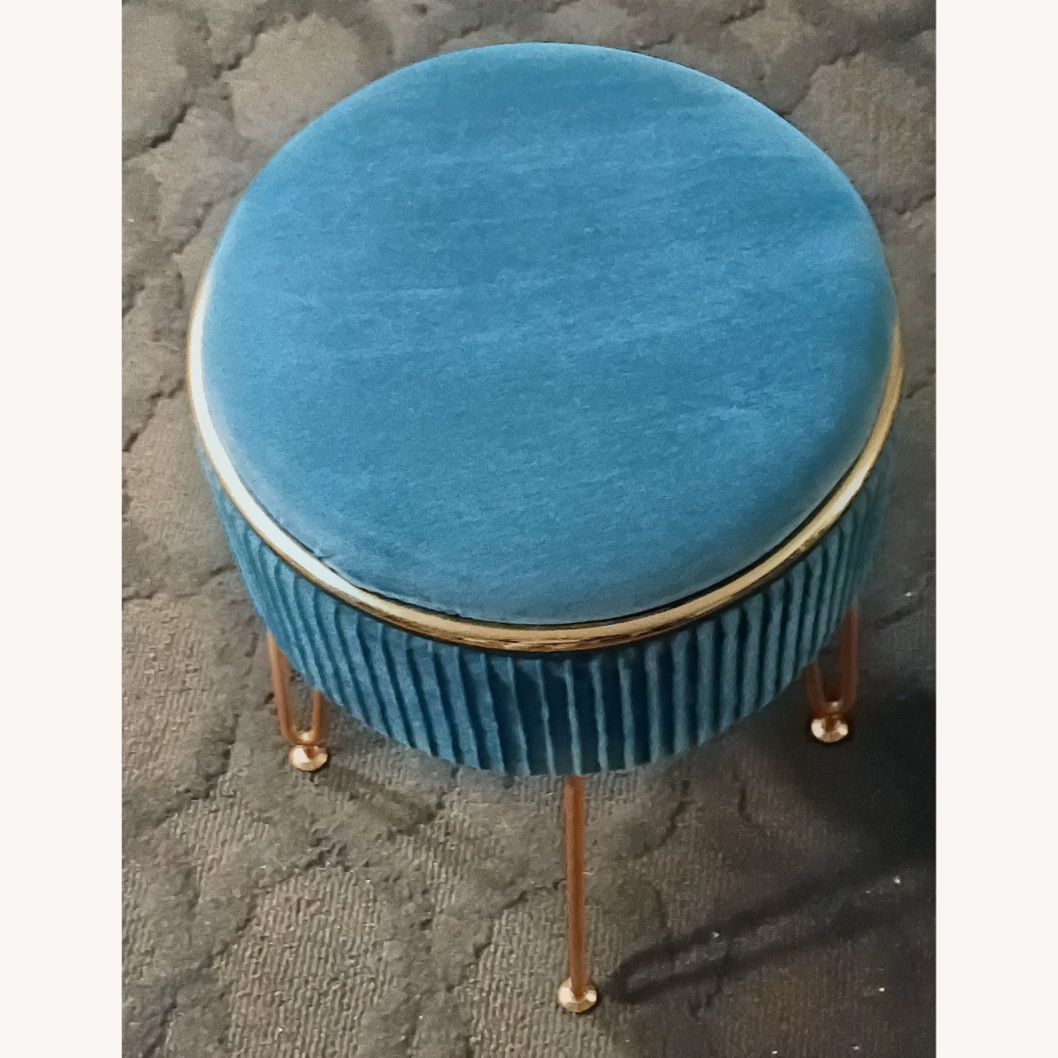 Teal Ottoman  - image-1