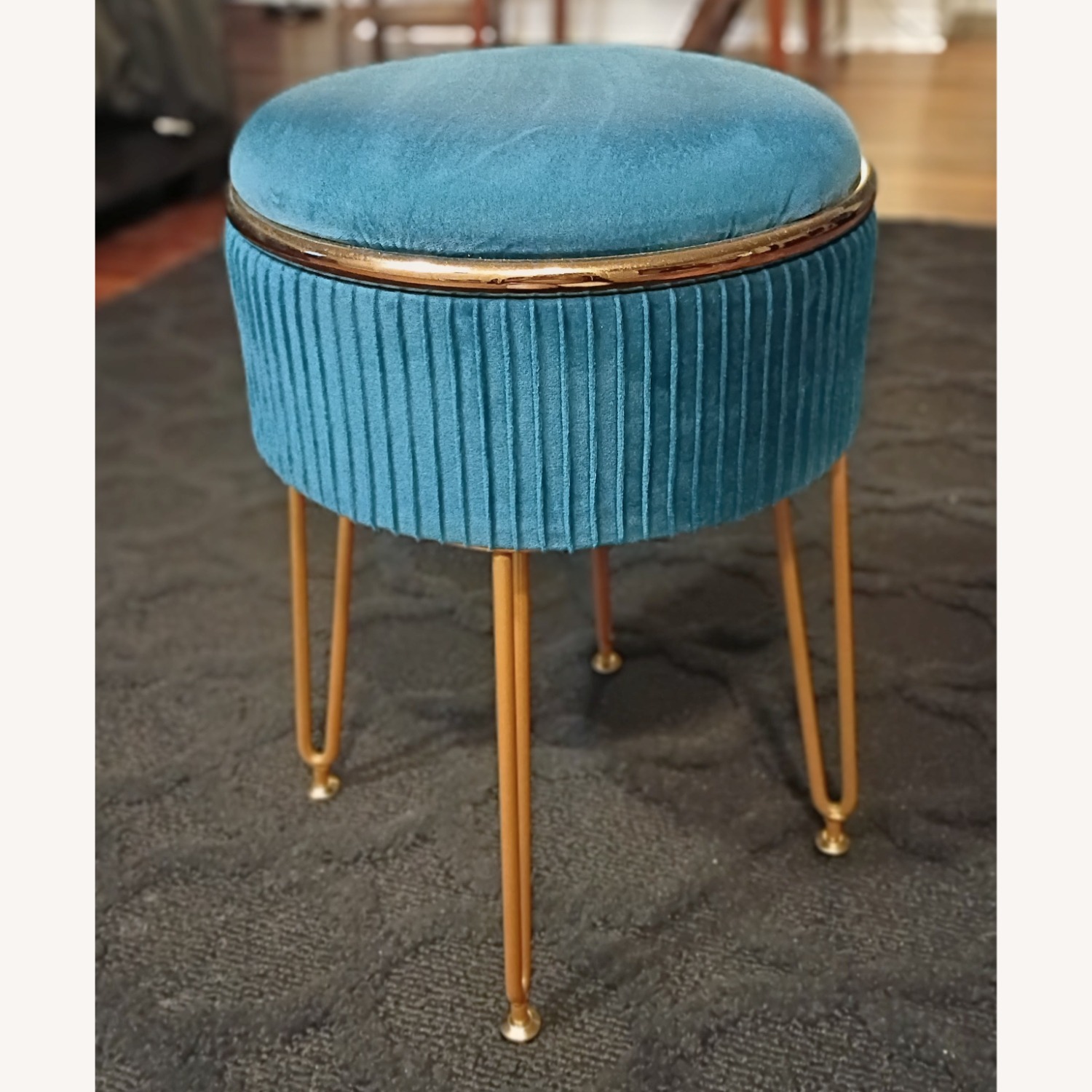 Teal Ottoman  - image-4