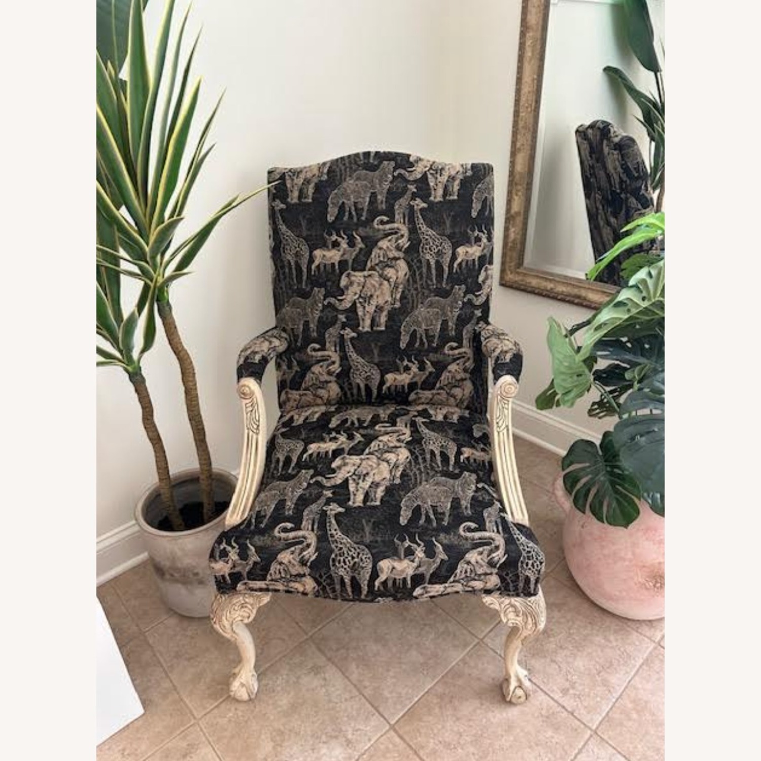 Vintage/Antique Finds Natural Wood Accent Chair - image-1