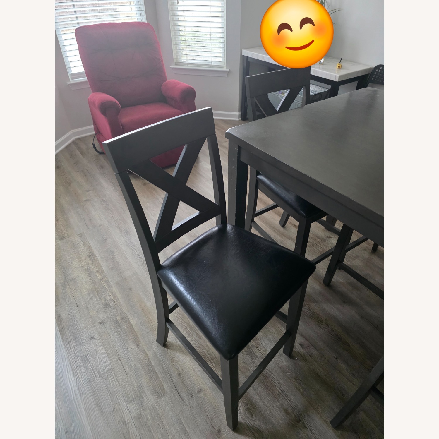 Ashley Furniture Dark Gray/Brown Wood Dining Set - image-2