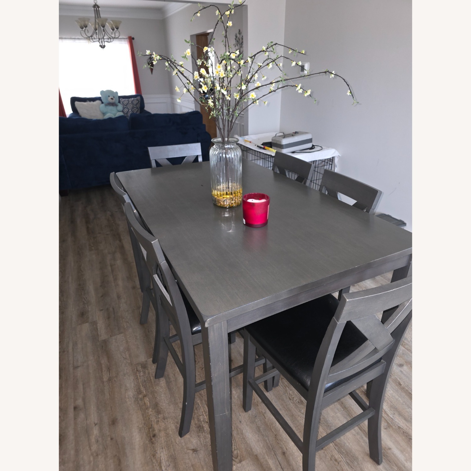 Ashley Furniture Dark Gray/Brown Wood Dining Set - image-6