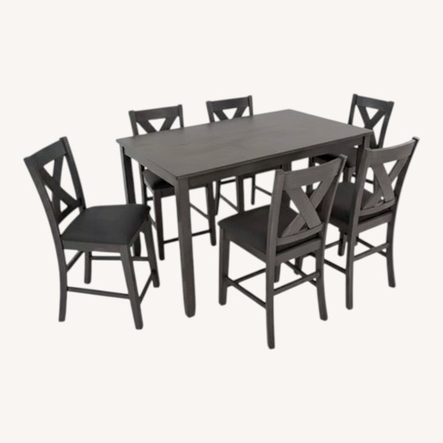 Used Ashley Furniture Dark Gray/Brown Wood Dining Set for sale on AptDeco