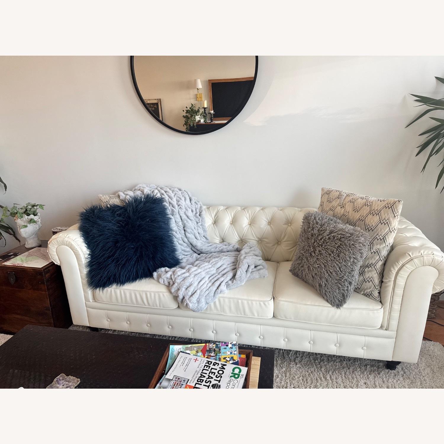 The Madison Collection White 3+ Seater Sofa - image-1