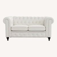 The Madison Collection White 2 Seater Sofa