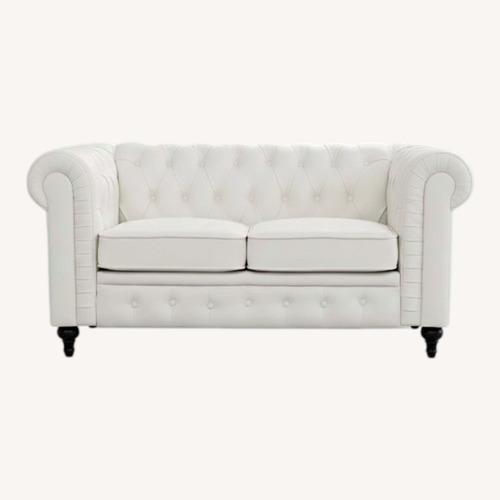 Used The Madison Collection White 2 Seater Sofa for sale on AptDeco