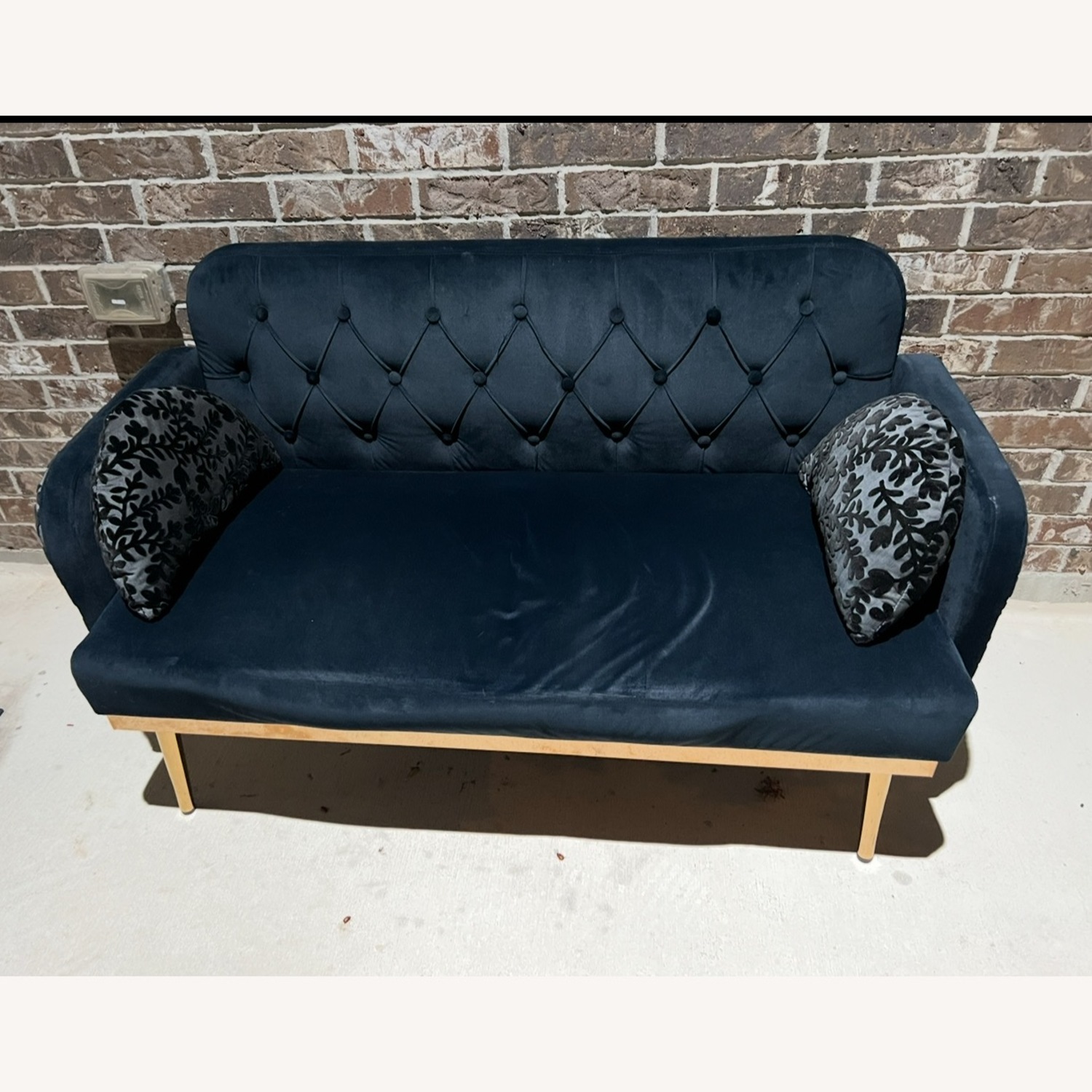 Glam Velvet Embroidered Futon - image-1
