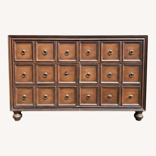Used Solid Wood Dark Brown 7-Drawer Dresser for sale on AptDeco