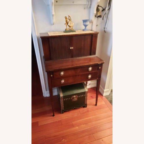 Used Antique Dark Brown Wood Media Storage for sale on AptDeco