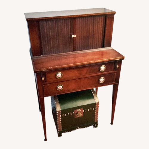 Used Antique Dark Brown Wood Media Storage for sale on AptDeco