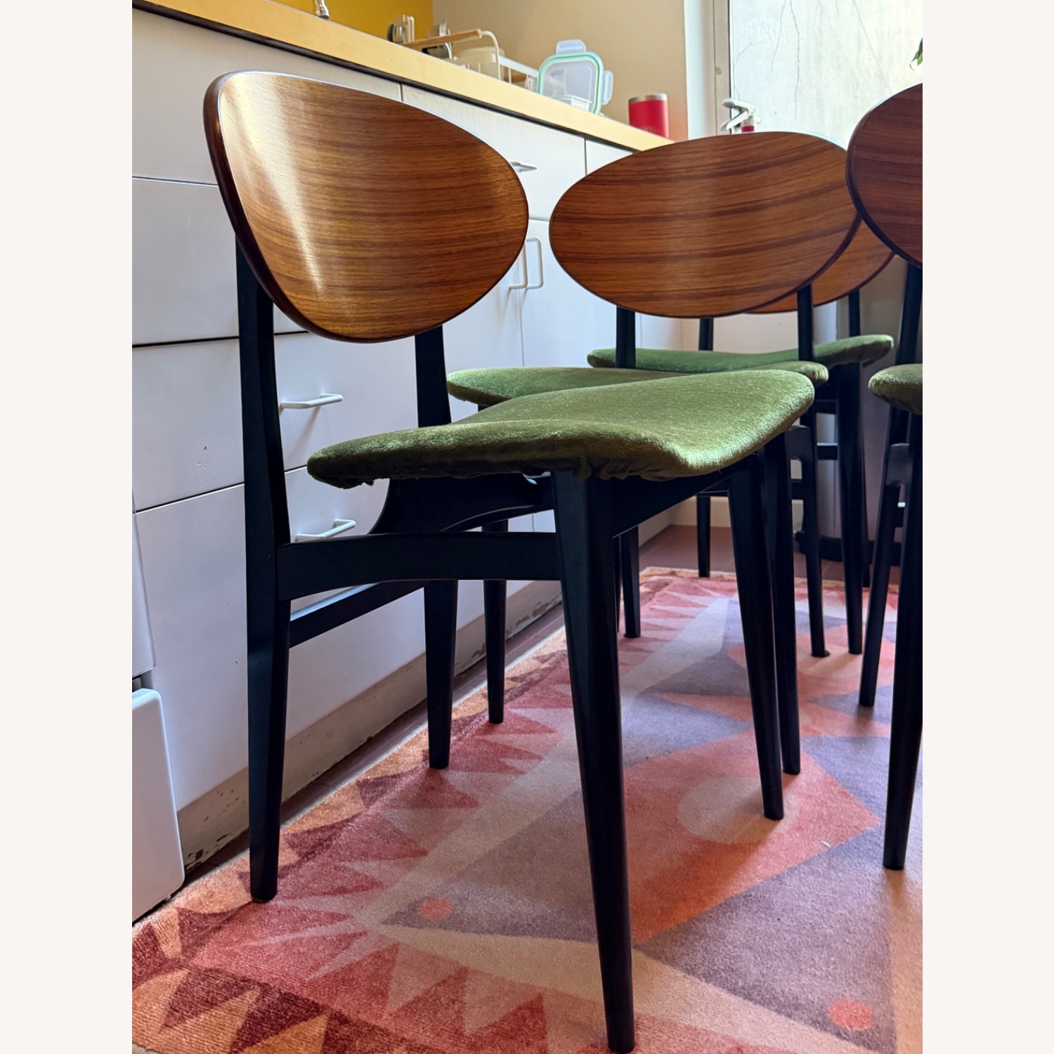 Green Velvet Dining Chairs - image-3
