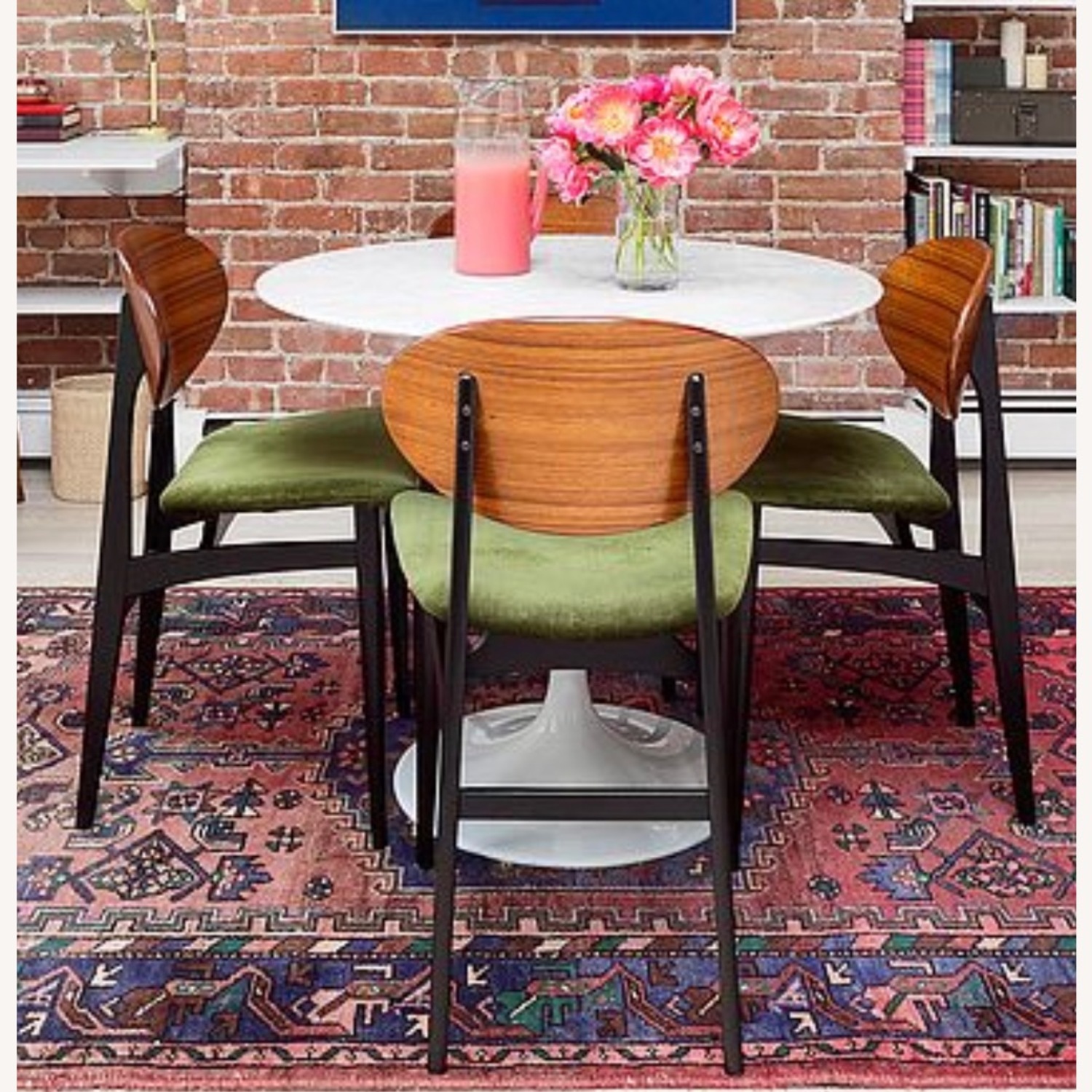 Green Velvet Dining Chairs - image-8