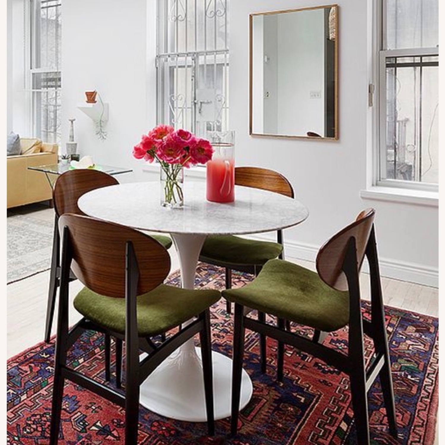 Green Velvet Dining Chairs - image-9