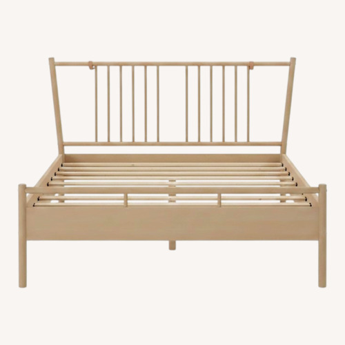 Used IKEA Bjorksnas Natural Wood Queen Bed for sale on AptDeco