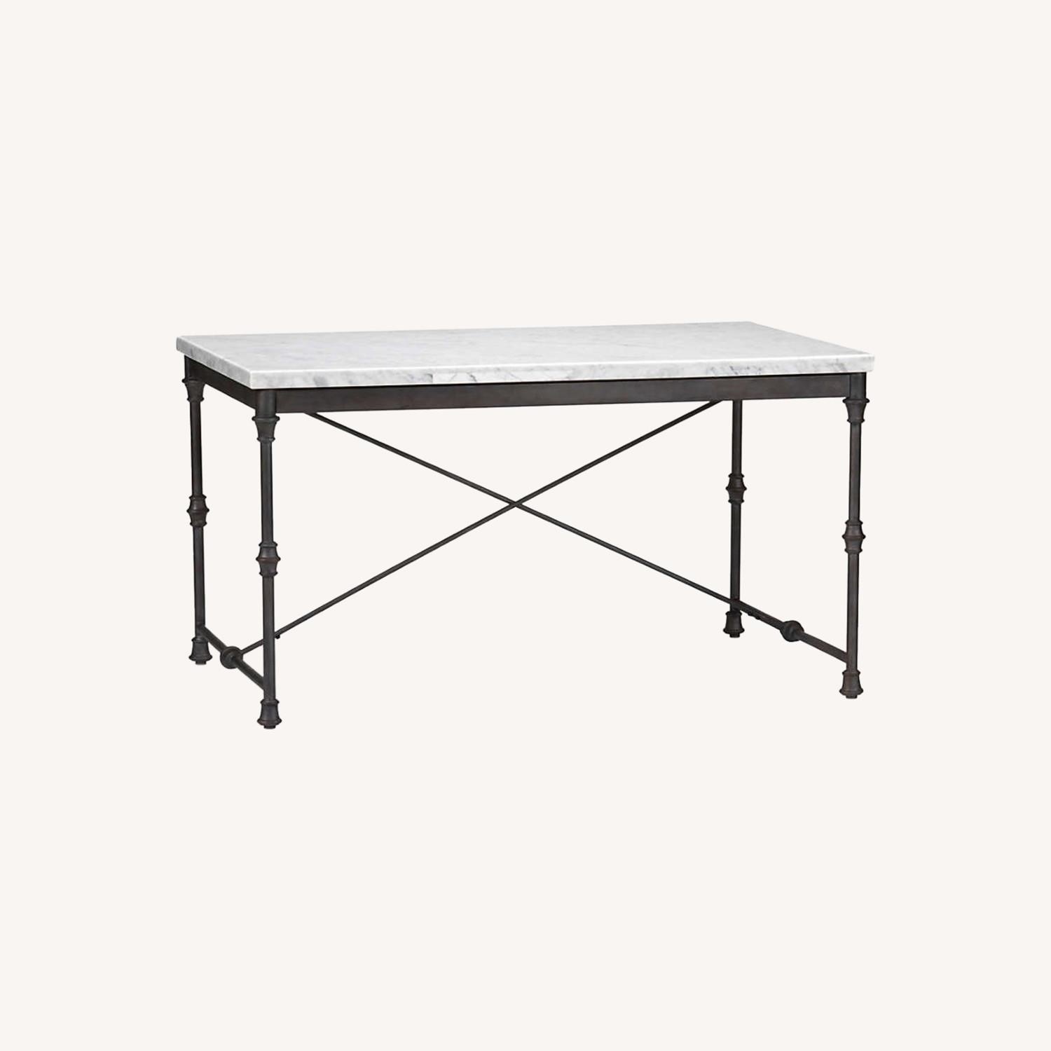 Pottery Barn Austin Marble Dining Table - image-4