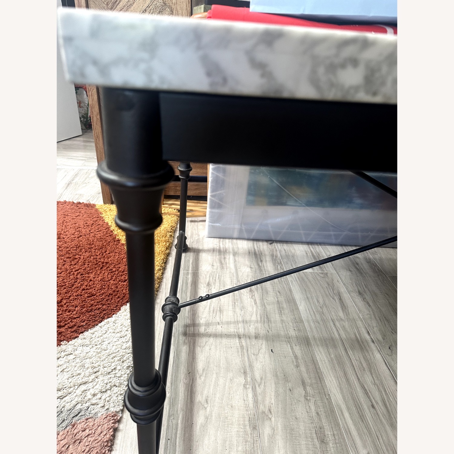 Pottery Barn Austin Marble Dining Table - image-3