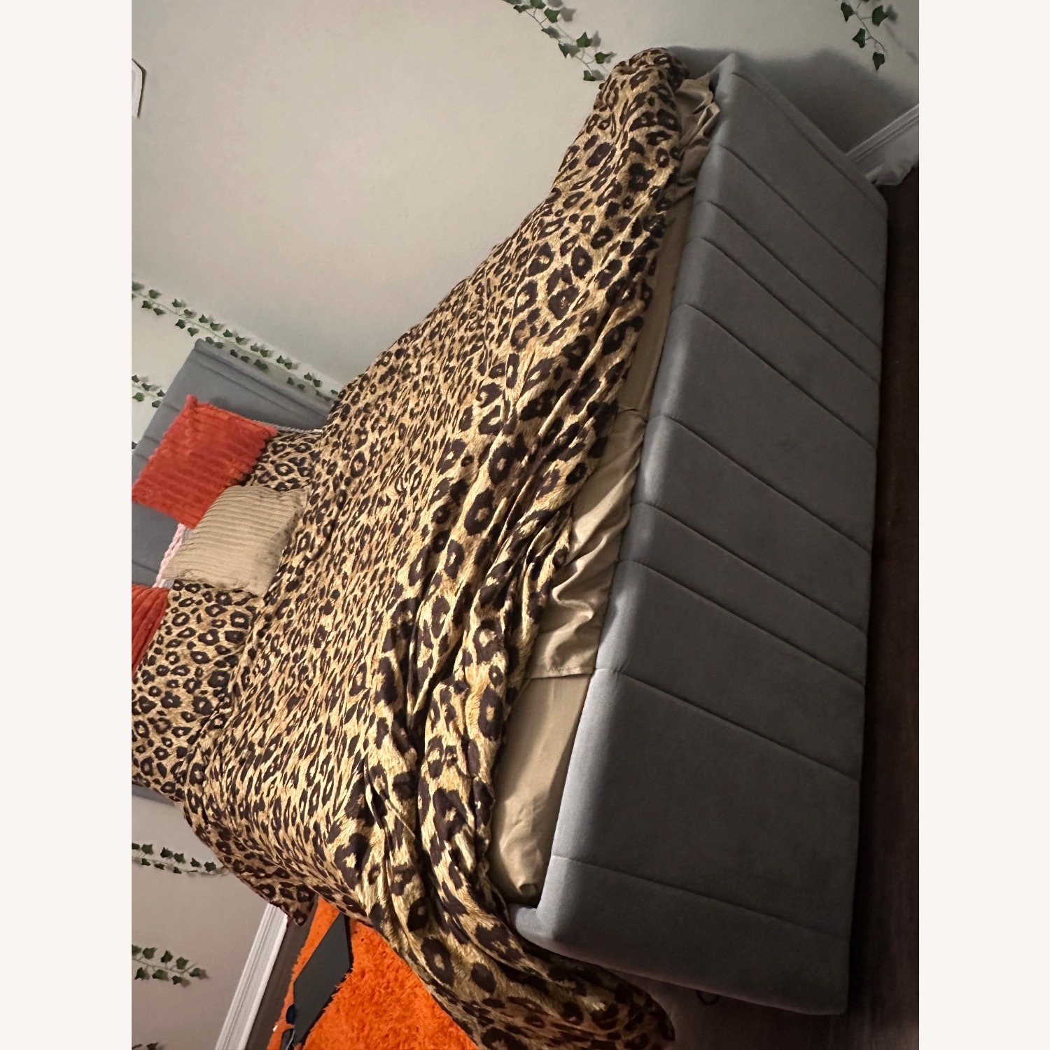 Light Gray Queen Bed - image-2