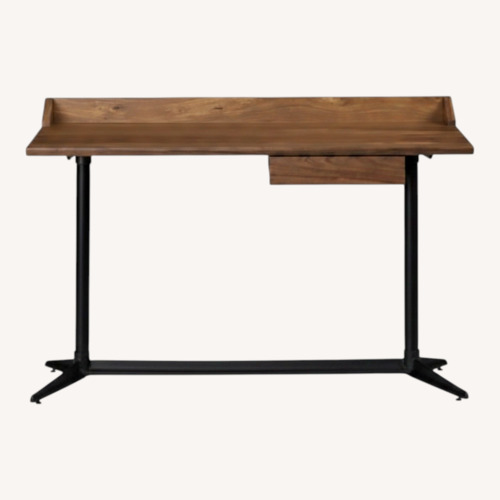 Used Crate & Barrel Spence Acacia Wood Writing Desk for sale on AptDeco