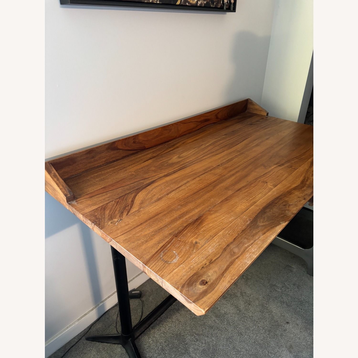 Crate & Barrel Spence Acacia Wood Writing Desk - image-3