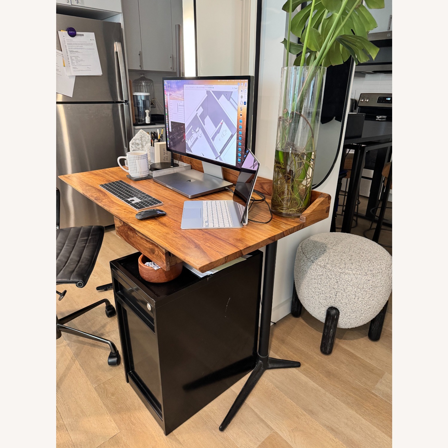 Crate & Barrel Spence Acacia Wood Writing Desk - image-1
