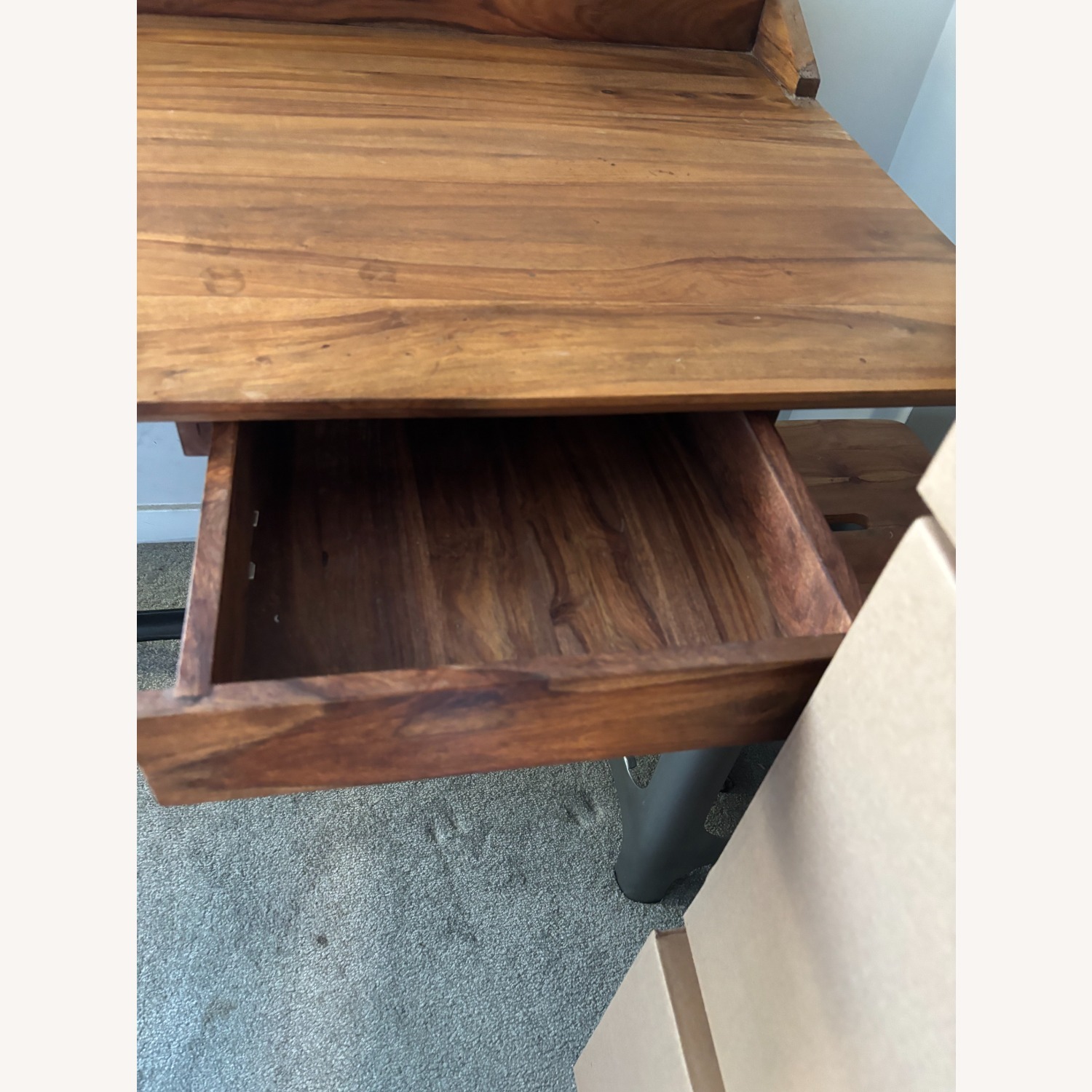 Crate & Barrel Spence Acacia Wood Writing Desk - image-4