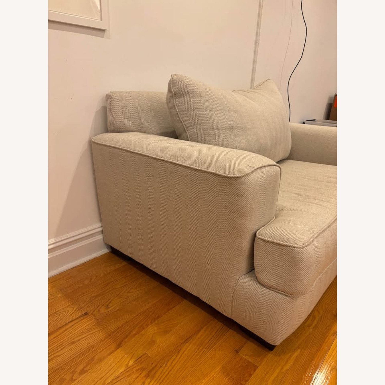 Raymour & Flanigan Marisa Chenille Chair-and-a-Half - image-2