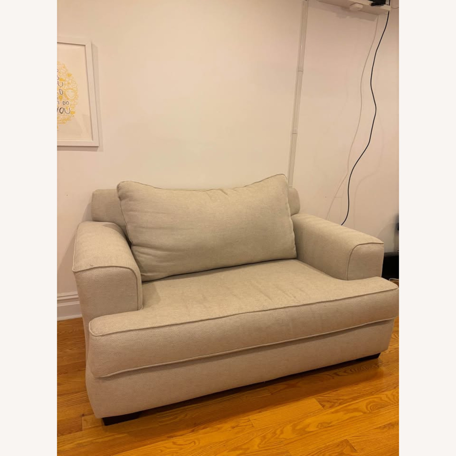 Raymour & Flanigan Marisa Chenille Chair-and-a-Half - image-1