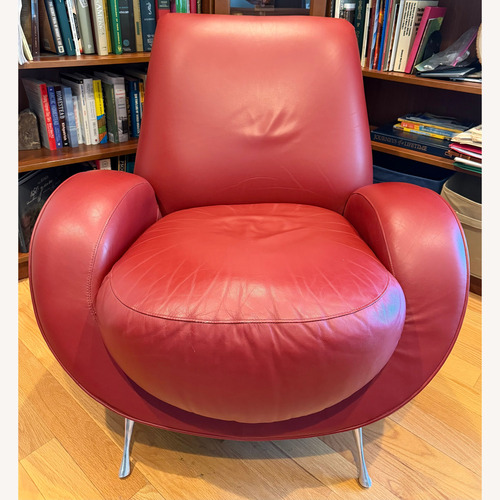Used American Leather French Kiss Accent Chair for sale on AptDeco