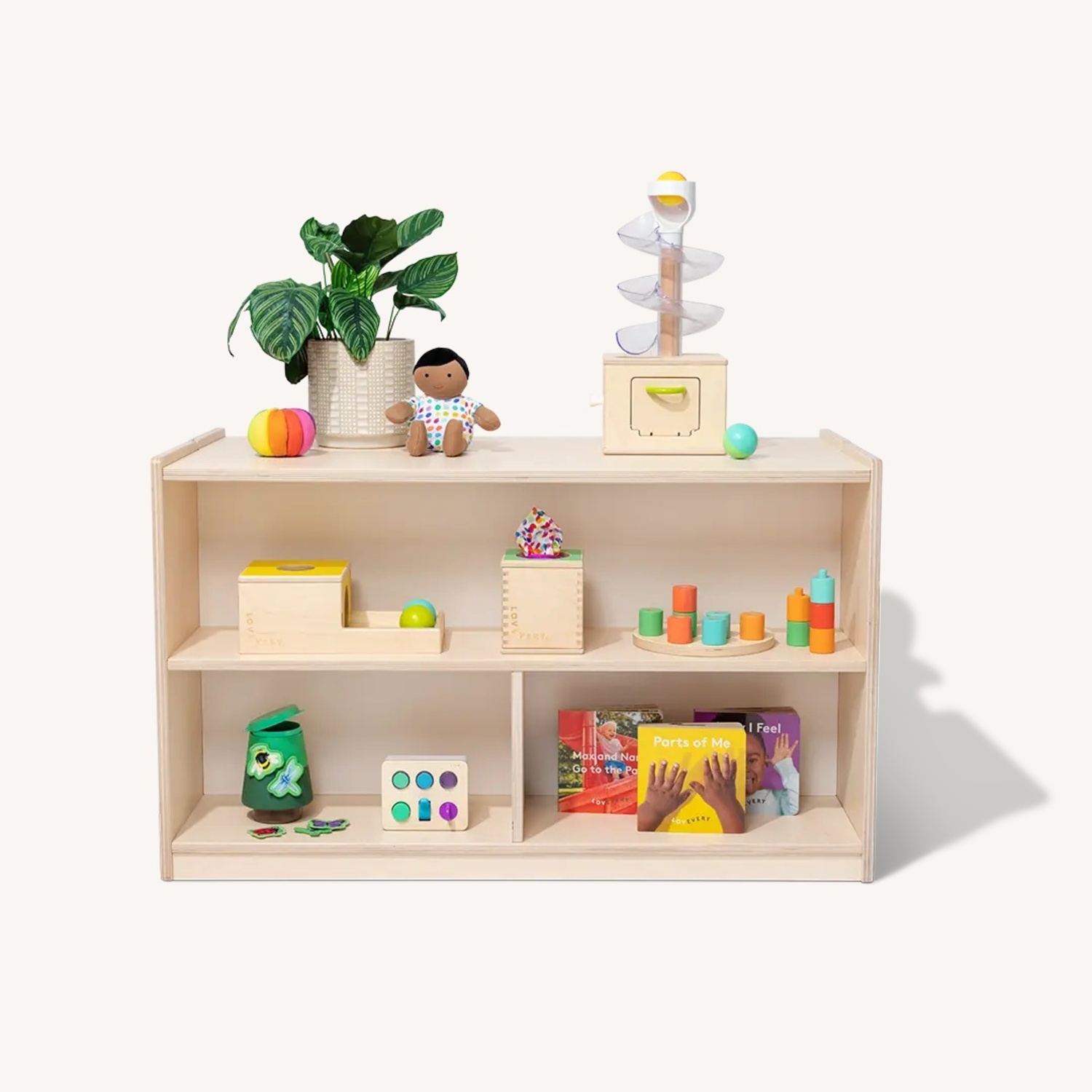 Love Every Montessori Kids Natural Wood Bookcase - image-12