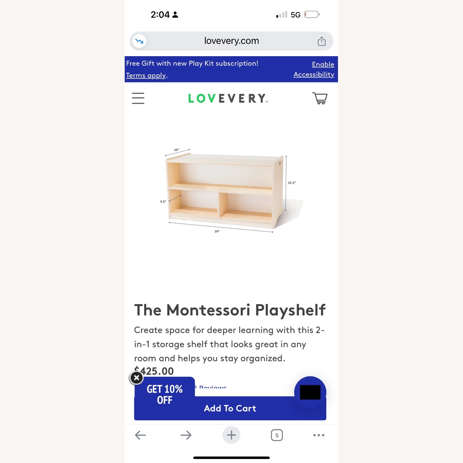 Love Every Montessori Kids Natural Wood Bookcase - image-6