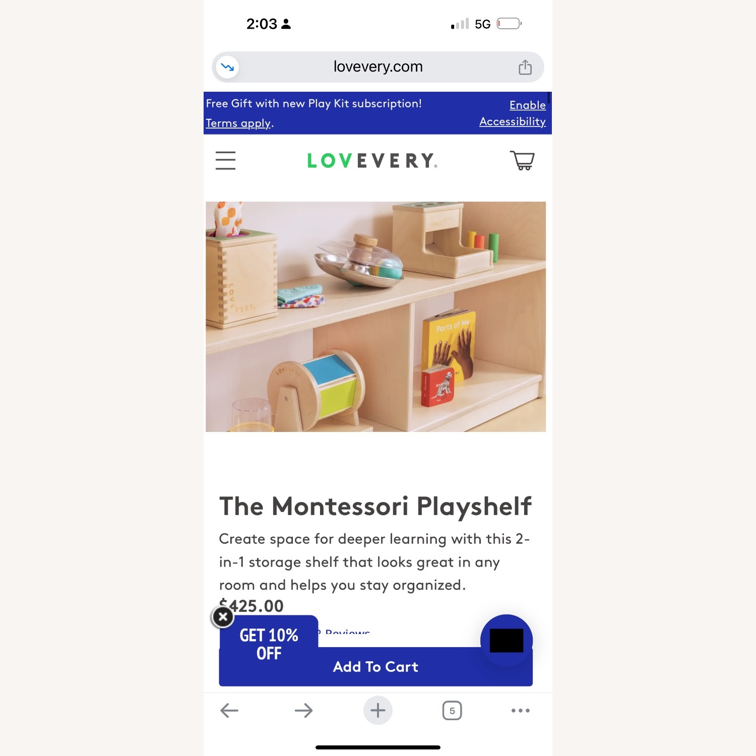 Love Every Montessori Kids Natural Wood Bookcase - image-8