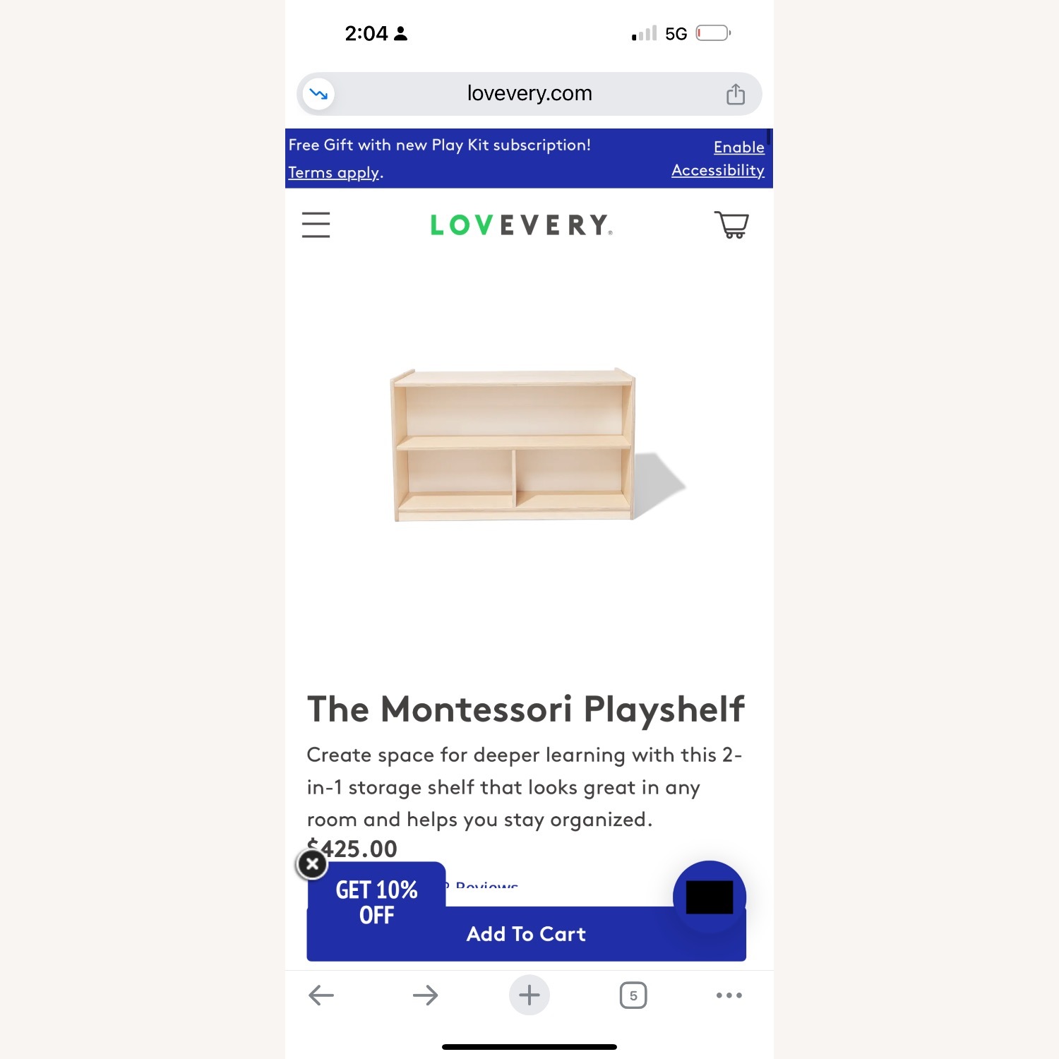 Love Every Montessori Kids Natural Wood Bookcase - image-7