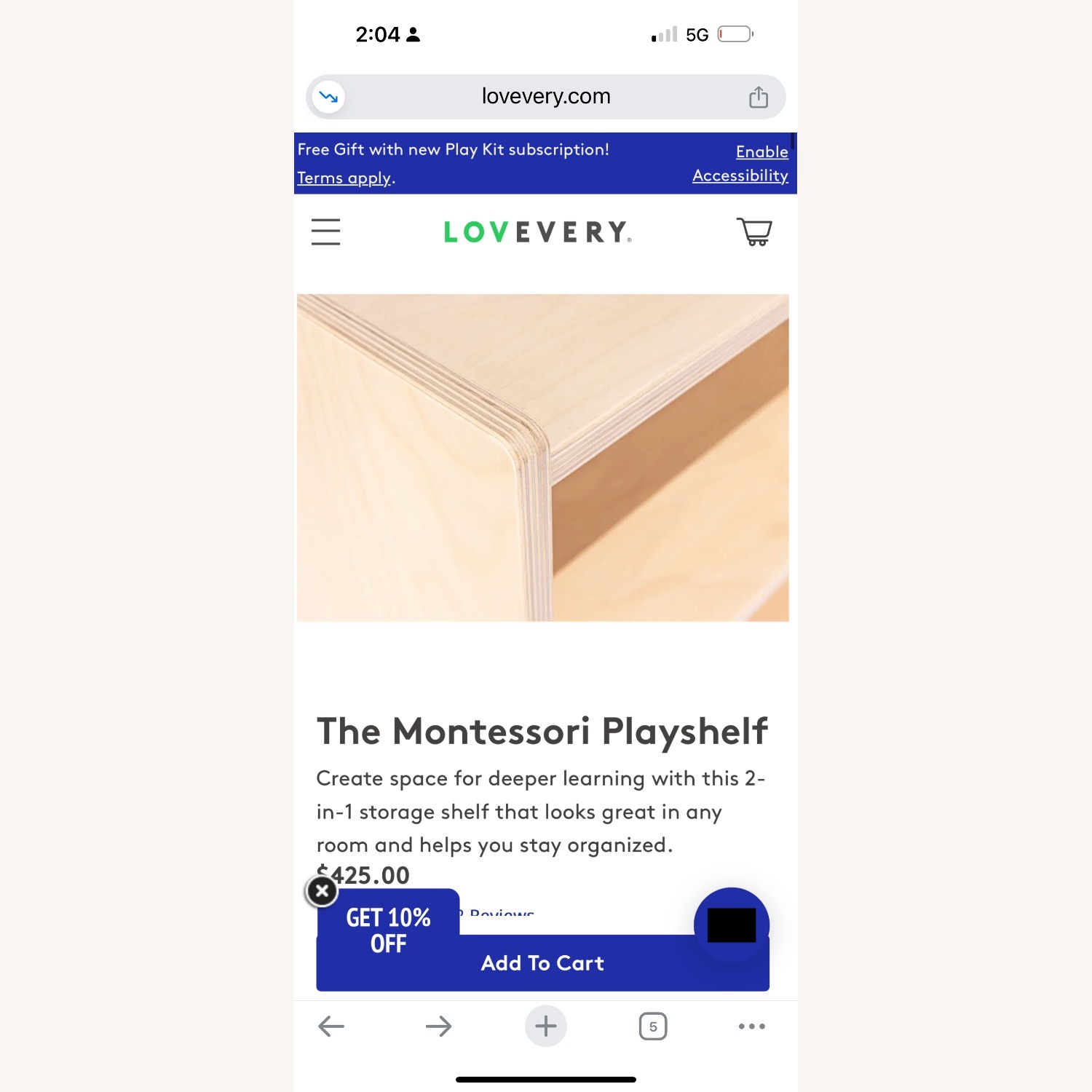 Love Every Montessori Kids Natural Wood Bookcase - image-9