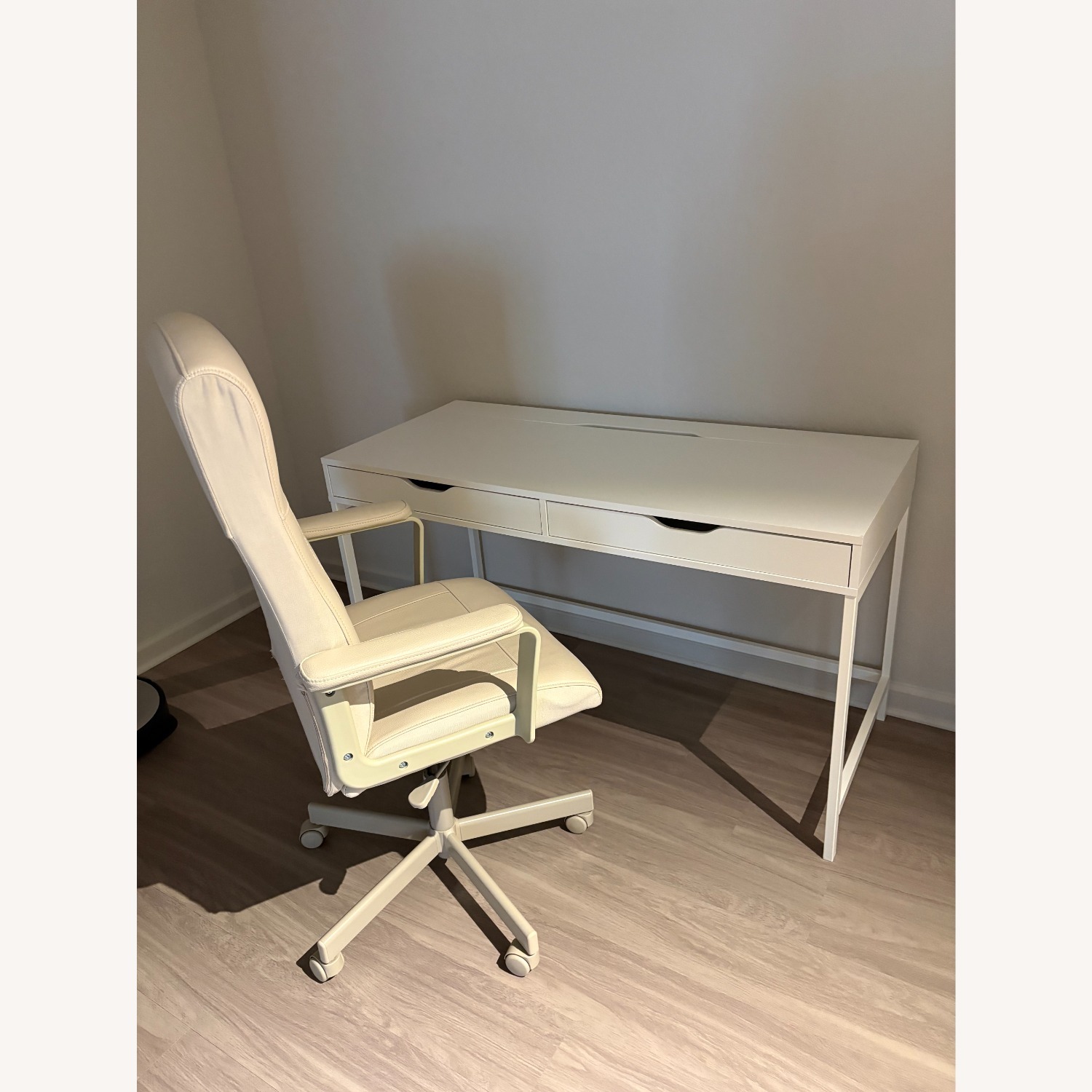 IKEA MILLBERGET Natural Leather Office Chair - image-3
