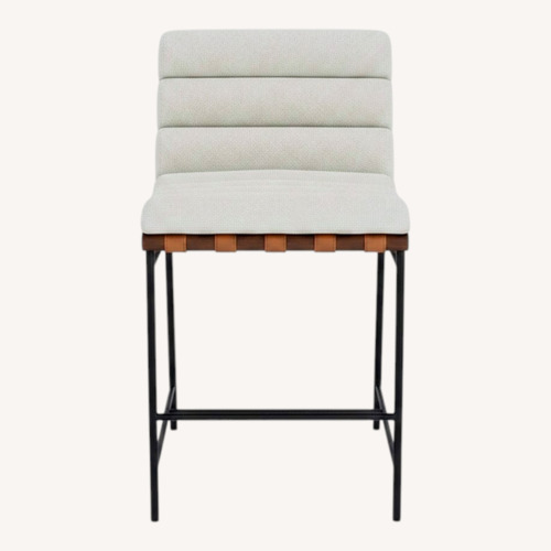 Used Denver Modern Vail White Boucle Stools for sale on AptDeco