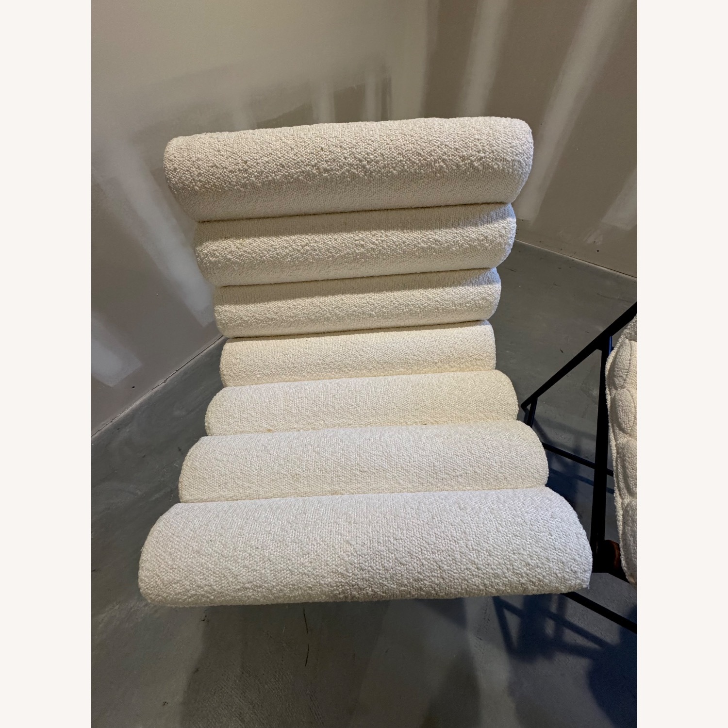 Denver Modern Vail White Boucle Stools - image-3