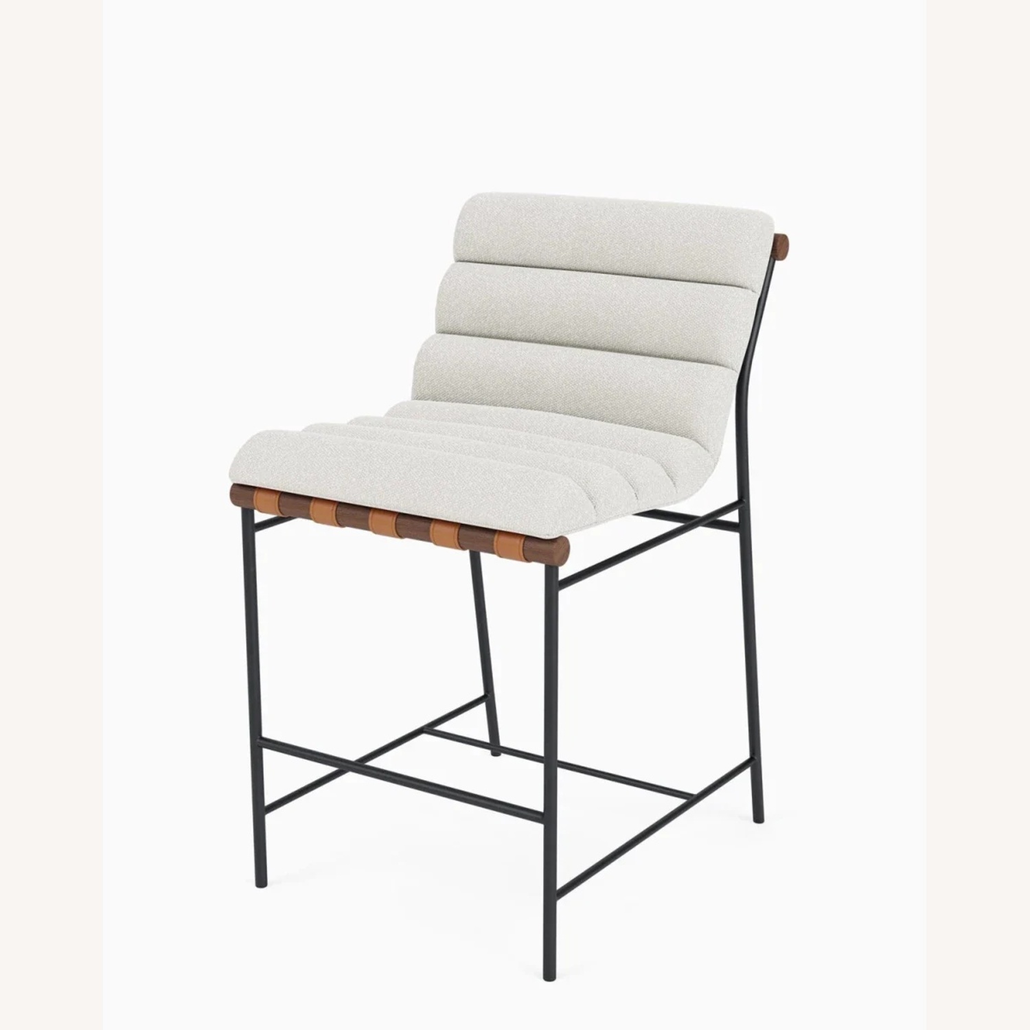 Denver Modern Vail White Boucle Stools - image-4