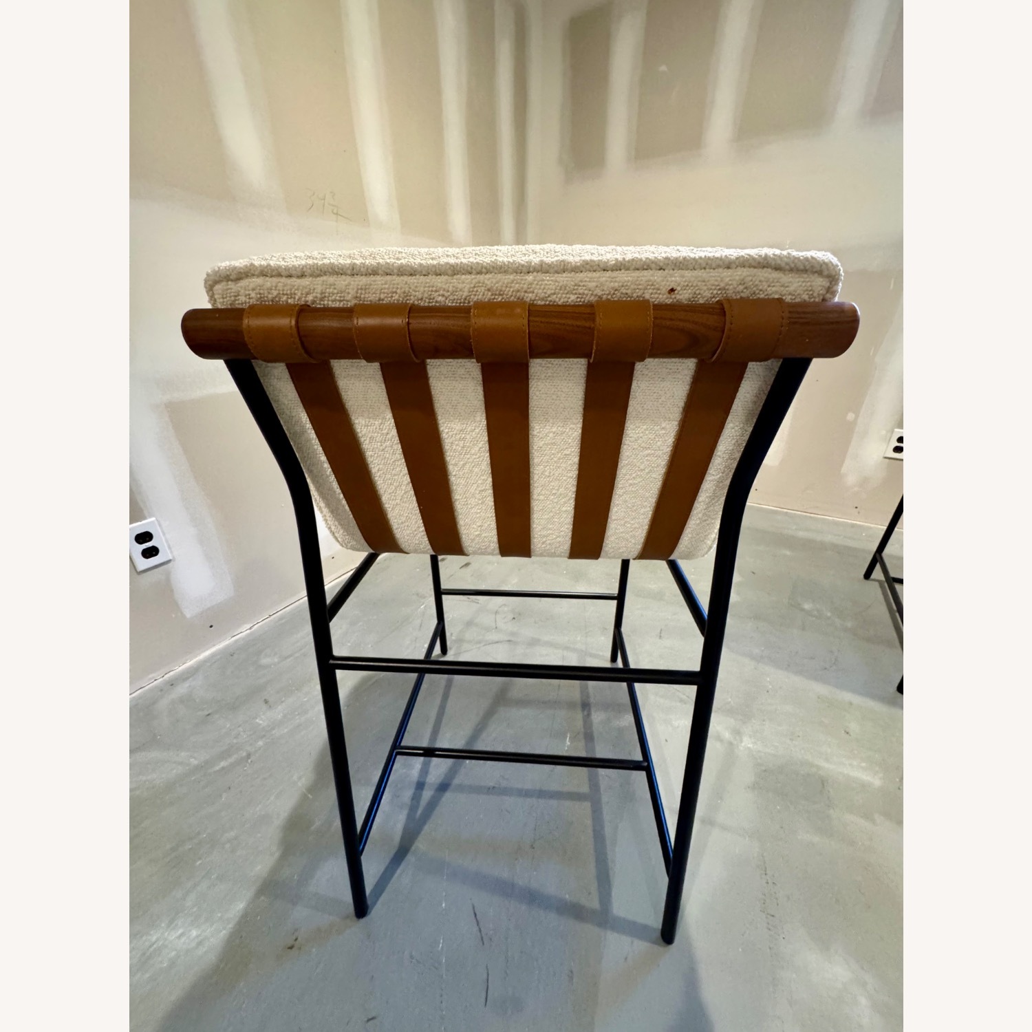 Denver Modern Vail White Boucle Stools - image-2