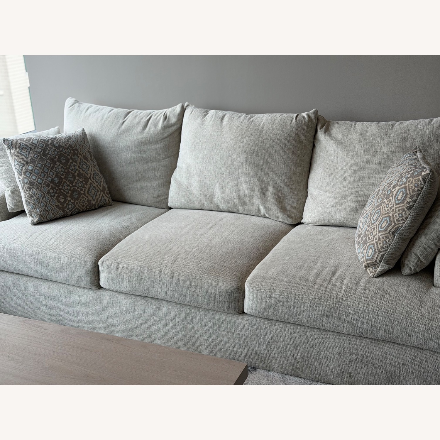 White Fabric 2 Seater Sofa - image-5