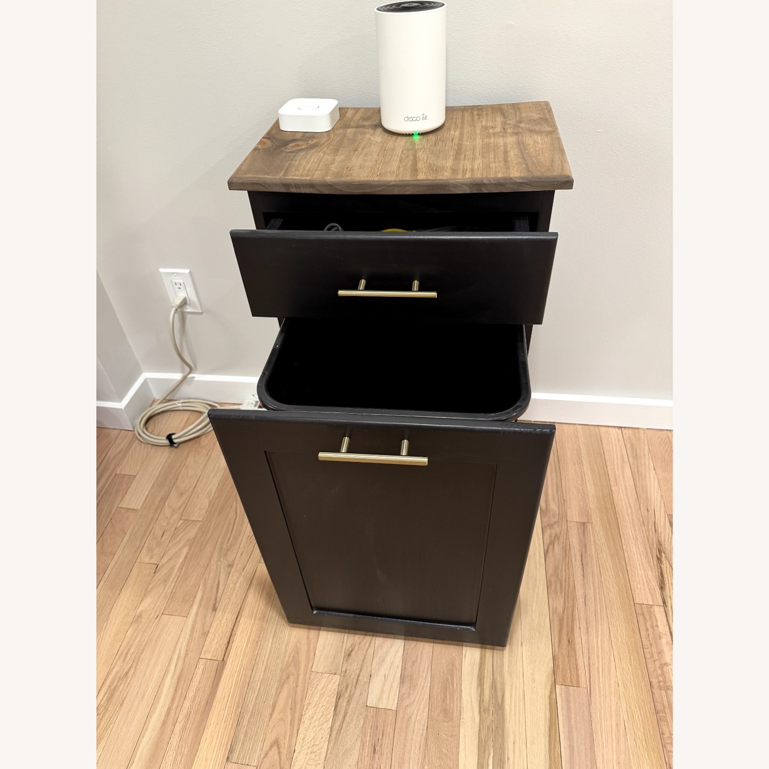 Pull Out Trash Can / Pet Food Storage Cabinet - image-1