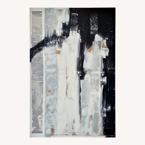 Used Cisco Brothers XXL B&W Acrylic Painting by Anita Kaufmann for sale on AptDeco