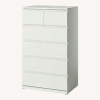 IKEA Storklinta White Wood Dresser