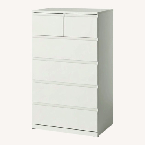 Used IKEA Storklinta White Wood Dresser for sale on AptDeco