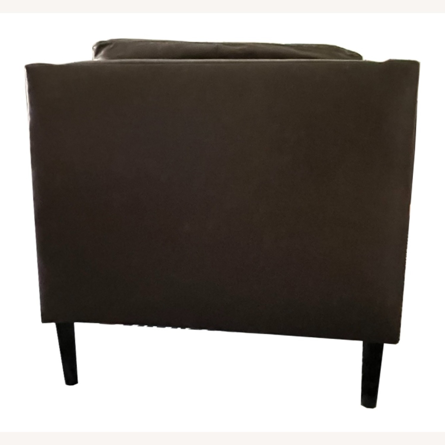 West Elm Hamilton Gray Leather Armchair - image-4