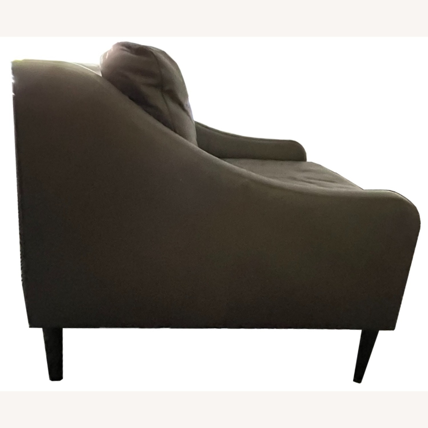 West Elm Hamilton Gray Leather Armchair - image-7