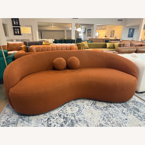 Used Blair Orange Boucle Sofa for sale on AptDeco