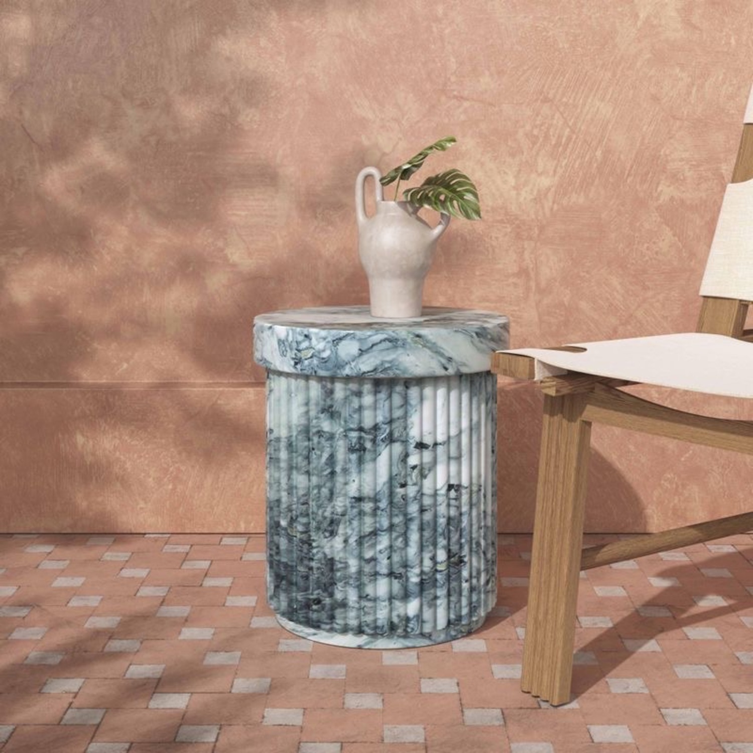 Natural Marble Side Table - image-3