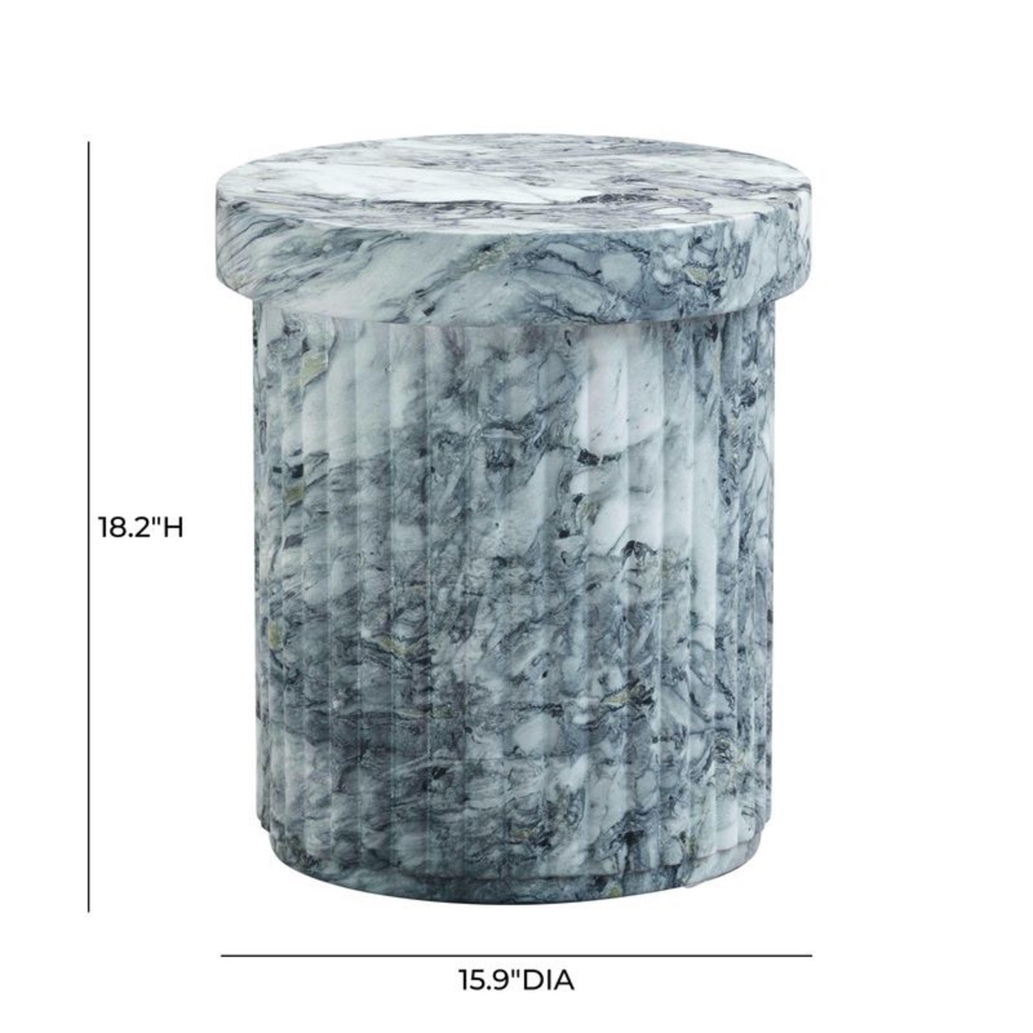 Natural Marble Side Table - image-2
